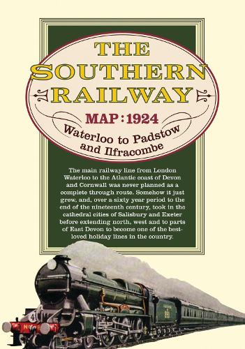 Southern Railway Route Map: from London to Ilfracombe and Padstow (Sheet map)