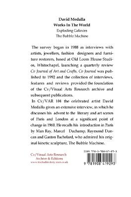 David Medalla: Works in the World - Exploding Galaxy and the Bubble Machine - CV/Visual Arts Research 106
