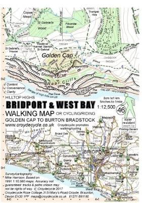 Bridport & West Bay Walking Map (46): Golden Cap to Burton Bradstock (Sheet map, folded)