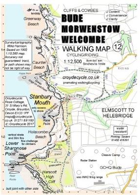 Bude Morwenstow Welcombe Walking Map (12): Elmscott to Helebridge (Sheet map, folded)