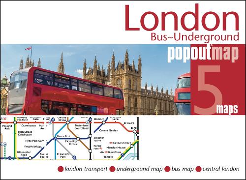 London Bus and Underground PopOut Map - PopOut Maps (Sheet map, folded)