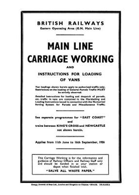 BR ER Great Northern Main Line Carriage Working, June - Sept 1956 (Paperback)