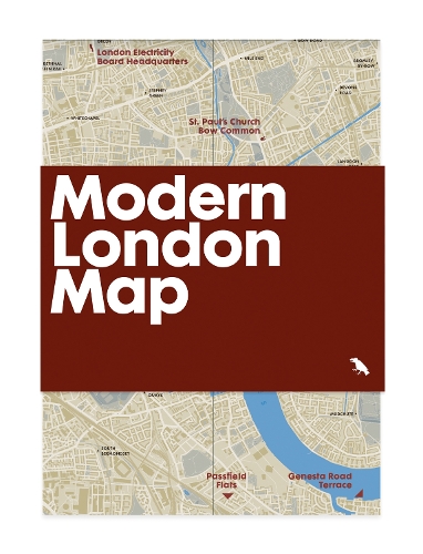 Modern London Map: Guide to Modern Architecture in London (Sheet map, folded)