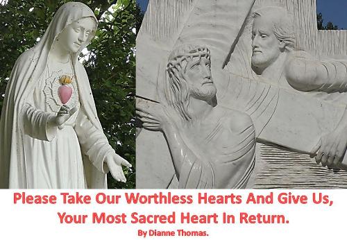 Please Take Our Worthless Hearts And Give Us, Your Most Sacred Heart In Return. (Paperback)