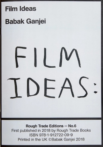 Film Ideas - Babak Ganjei (RT#6) (Paperback)