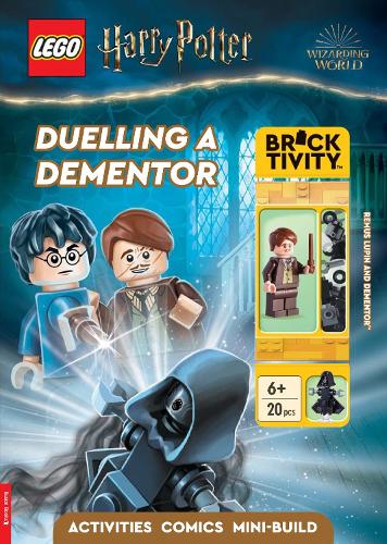 LEGO Harry Potter Duelling a Dementor with Professor Remus Lupin minifigure and Dementor mini build by LEGO Buster Books Waterstones