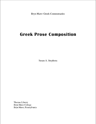 Greek Prose Composition (Paperback)