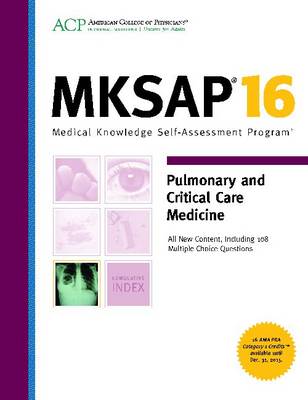 MKSAP 16 Pulmonary and Critical Care Medicine (Paperback)