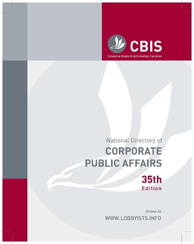 National Directory Of Corporate Public Affairs By Columbia Books 