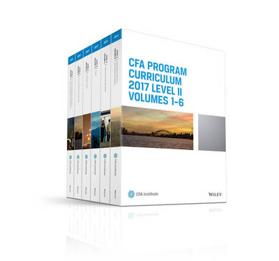 CFA Program Curriculum 2017 Level II, Volumes 1 - 6 by CFA Institute ...
