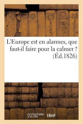 L'Europe Est En Alarmes, Que Faut-Il Faire Pour La Calmer ? - Sciences Sociales (Paperback)