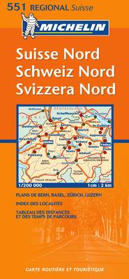 Suisse Nord: Schweiz Nord = Svizzera Nord. Carte Routiaere Et Touristique - Michelin Regional Maps No.551 (Sheet map, folded)