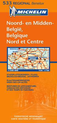Belgique Nord and Centre - Michelin Regional Maps No.533 (Sheet map, folded)