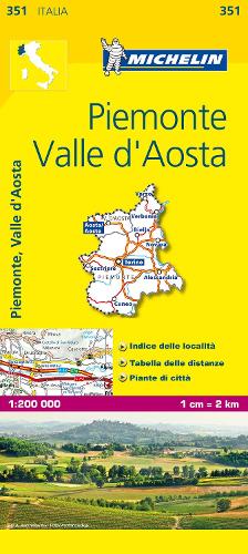 Piemonte & VA - Michelin Local Map 351: Map - Michelin Local Maps (Sheet map)