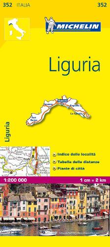 Liguria - Michelin Local Map 352: Map - Michelin Local Maps (Sheet map)