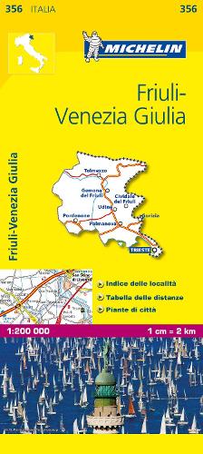 Friuli Venezia Giulia - Michelin Local Map 356: Map (Sheet map, folded)
