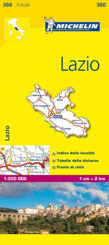 Lazio - Michelin Local Map 360: Map - Michelin Local Maps (Sheet map)