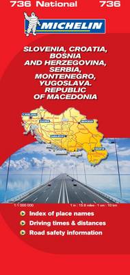 Slovenia, Croatia, Bosnia 2007 - Michelin National Maps No. 0736 (Sheet map, folded)
