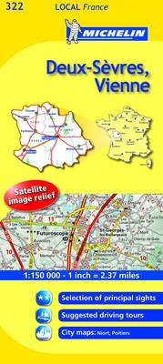 Deux-Sevres, Vienne - Michelin Local Maps No. 322 (Sheet map, folded)
