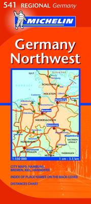 Germany Northwest - Michelin Regional Maps No. 541 (Sheet map, folded)