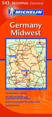 Germany Midwest - Michelin Regional Maps No. 543 (Sheet map, folded)