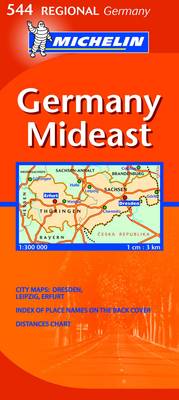 Germany Mideast - Michelin Regional Maps No. 544 (Sheet map, folded)