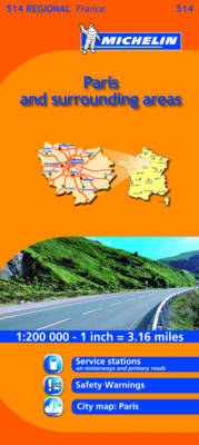 Ile-de-France - Michelin Regional Maps No. 514 (Sheet map, folded)