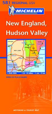 New England, Hudson Valley - Michelin Regional Maps No. 581 (Sheet map, folded)