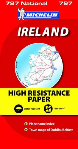 Ireland High Resistance - Michelin National Map: Map - Michelin National Maps (Sheet map)