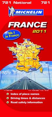 France National Map 2011 2011 - Michelin National Maps No. 721 (Sheet map, folded)