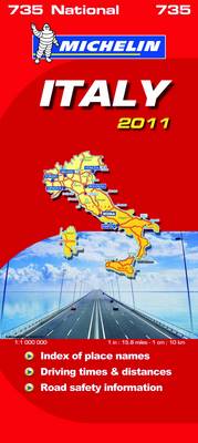 Italy National Map 2011 2011 - Michelin National Maps No. 735 (Sheet map, folded)
