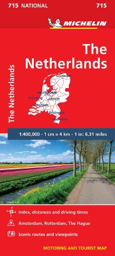 The Netherlands - Michelin National Map 715: Map - Michelin National Maps (Sheet map)