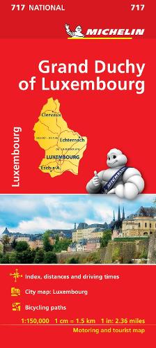 Grand Duchy of Luxembourg National Map 717 - Michelin National Maps 717 (Sheet map, folded)