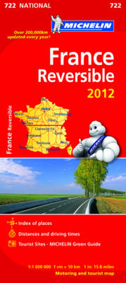 France Reversible Map - Michelin National Maps 722 (Sheet map, folded)