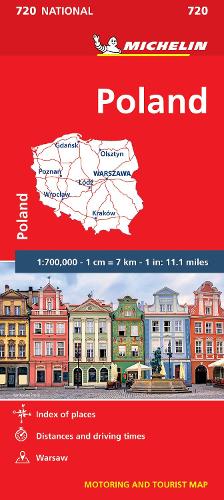 Poland - Michelin National Map 720: Map - Michelin National Maps (Sheet map)