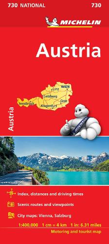 Austria - Michelin National Map 730: Map - Michelin National Maps (Sheet map)