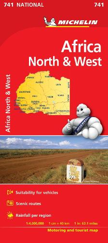 Africa North & West - Michelin National Map 741: Map - Michelin National Maps (Sheet map)
