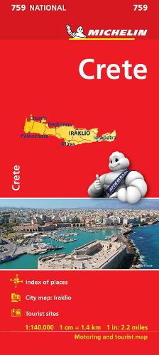 Crete - Michelin National Map 759: Map - Michelin National Maps (Sheet map)