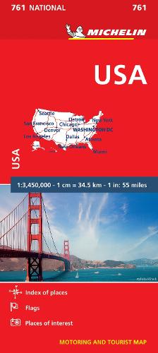 USA - Michelin National Map 761: Map - Michelin National Maps (Sheet map)