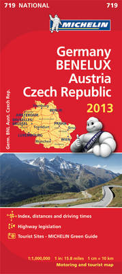 Germany, Benelux, Austria, Czech Republic 2013 - Michelin National Maps 719 (Sheet map, folded)