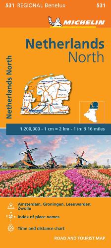 Netherlands North - Michelin Regional Map 531: Map - Michelin Regional Maps (Sheet map)