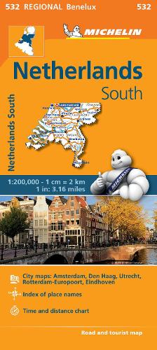 Netherlands South - Michelin Regional Map 532: Map - Michelin Regional Maps (Sheet map)