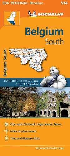 Belgium South - Michelin Regional Map 534: Map - Michelin Regional Maps (Sheet map)
