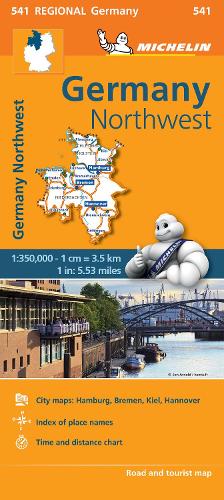 Germany Northwest - Michelin Regional Map 541: Map - Michelin Regional Maps (Sheet map)