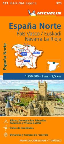 Pais Vasco, Navarra, La Rioja - Michelin Regional Map 573: Map - Michelin Regional Maps (Sheet map)