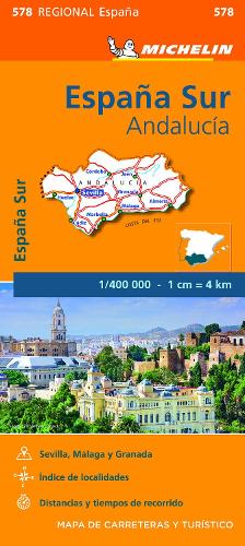 Andalucia - Michelin Regional Map 578: Map - Michelin Regional Maps (Sheet map)
