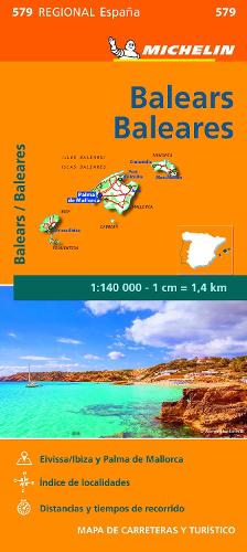 Baleares - Michelin Regional Map 579: Map - Michelin Regional Maps (Sheet map)