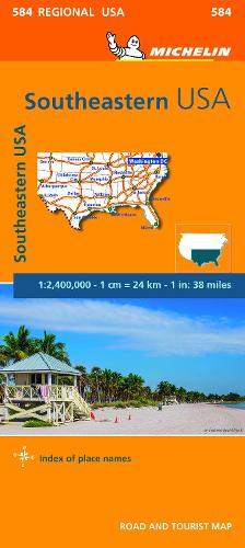 Southeastern USA - Michelin Regional Map 584: Map - Michelin Regional Maps (Sheet map)