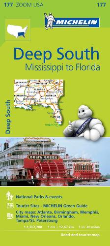 Deep South - Zoom Map 177: Map - Michelin Zoom Maps (Sheet map)