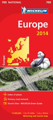 Europe 2014 National Map 705 - Michelin National Maps 705 (Sheet map, folded)